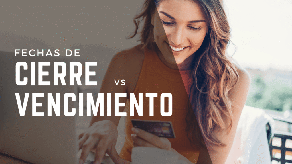 Calendario y resumen de tarjeta de crédito señalando la fecha de cierre